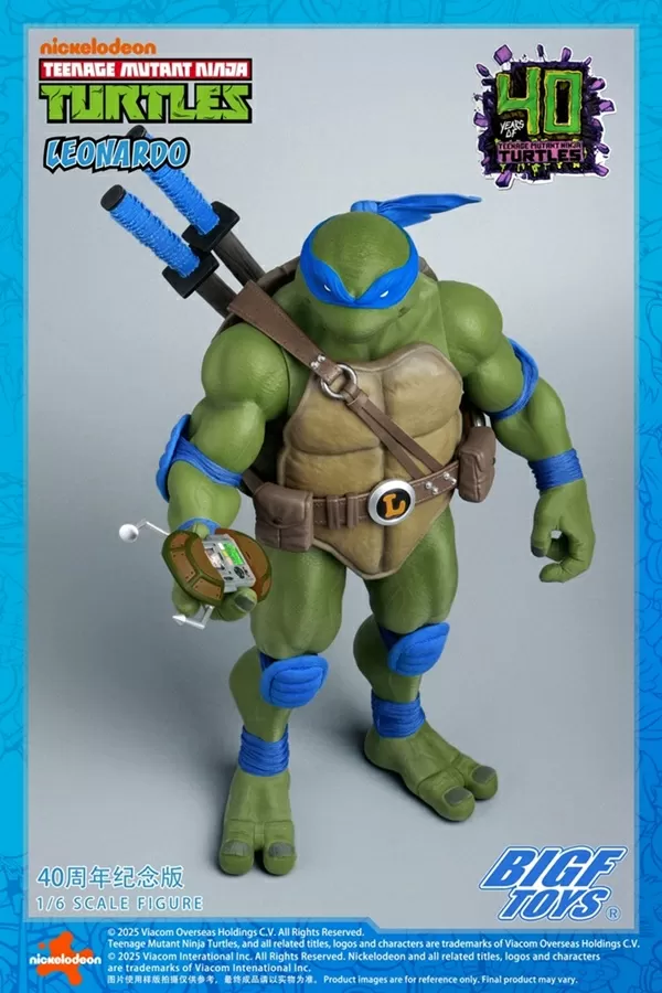 BIGF-001 Leonardo 40th Anniversary Edition 1/6 Scale | Teenage Mutant Ninja Turtles | BigFToys