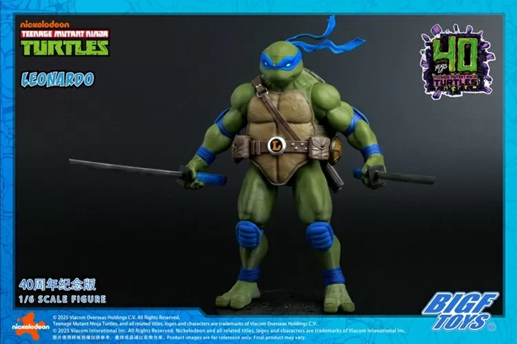 BIGF-001 Leonardo 40th Anniversary Edition 1/6 Scale | Teenage Mutant Ninja Turtles | BigFToys