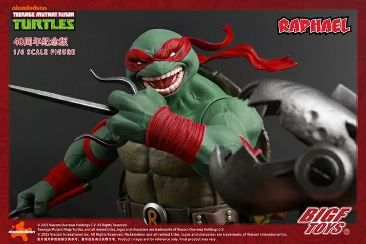 BIGF-002 Raphael 40th Anniversary Edition 1/6 Scale | Teenage Mutant Ninja Turtles | BigFToys