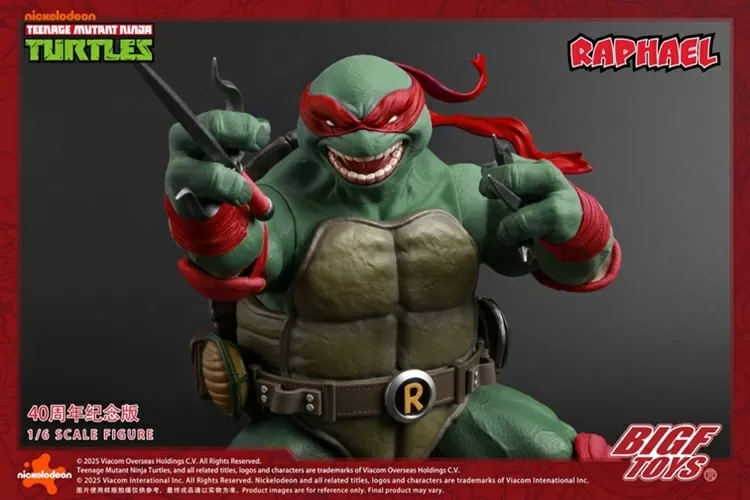 BIGF-002 Raphael 40th Anniversary Edition 1/6 Scale | Teenage Mutant Ninja Turtles | BigFToys