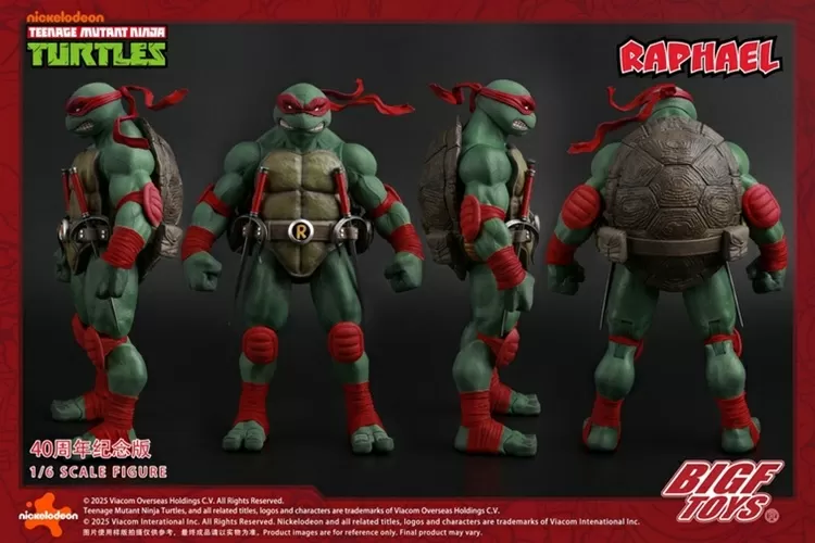 BIGF-002 Raphael 40th Anniversary Edition 1/6 Scale | Teenage Mutant Ninja Turtles | BigFToys