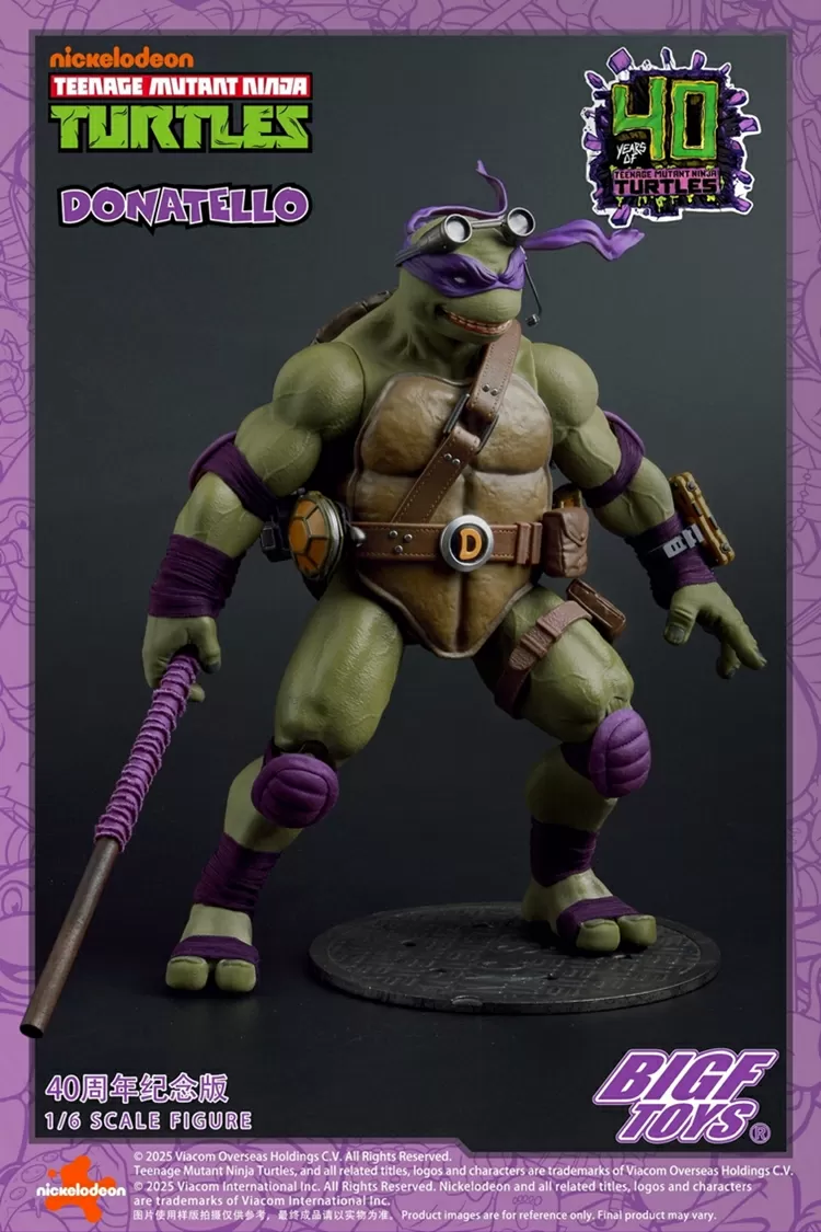 BIGF-003 Donatello 40th Anniversary Edition 1/6 Scale | Teenage Mutant Ninja Turtles | BigFToys