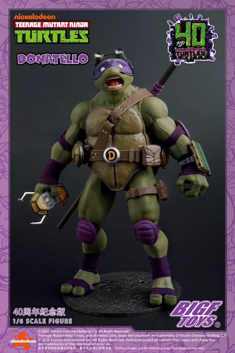 BIGF-003 Donatello 40th Anniversary Edition 1/6 Scale | Teenage Mutant Ninja Turtles | BigFToys