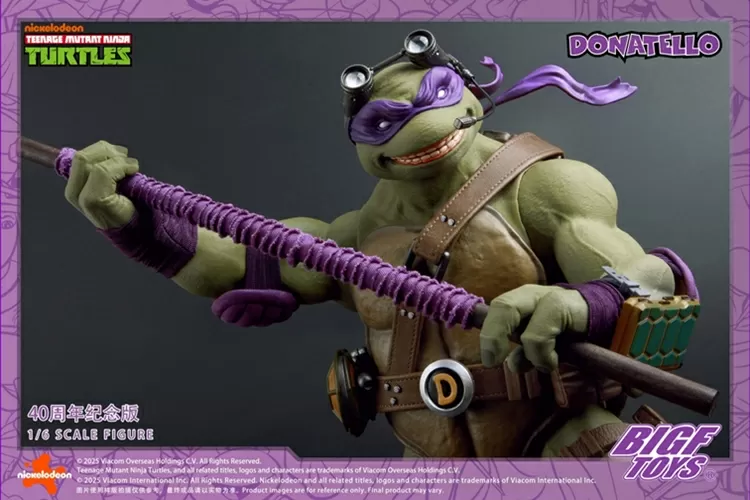 BIGF-003 Donatello 40th Anniversary Edition 1/6 Scale | Teenage Mutant Ninja Turtles | BigFToys
