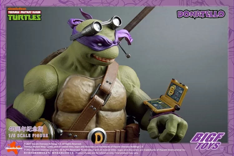 BIGF-003 Donatello 40th Anniversary Edition 1/6 Scale | Teenage Mutant Ninja Turtles | BigFToys