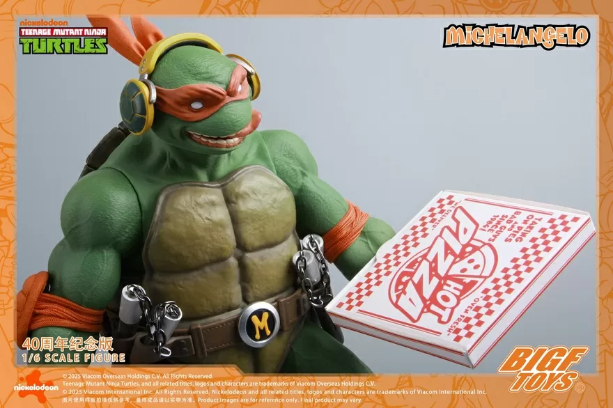 BIGF-004 Michelangelo 40th Anniversary Edition 1/6 Scale | Teenage Mutant Ninja Turtles | BigFToys