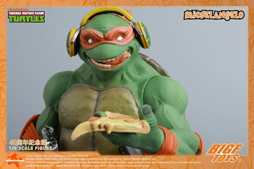 BIGF-004 Michelangelo 40th Anniversary Edition 1/6 Scale | Teenage Mutant Ninja Turtles | BigFToys