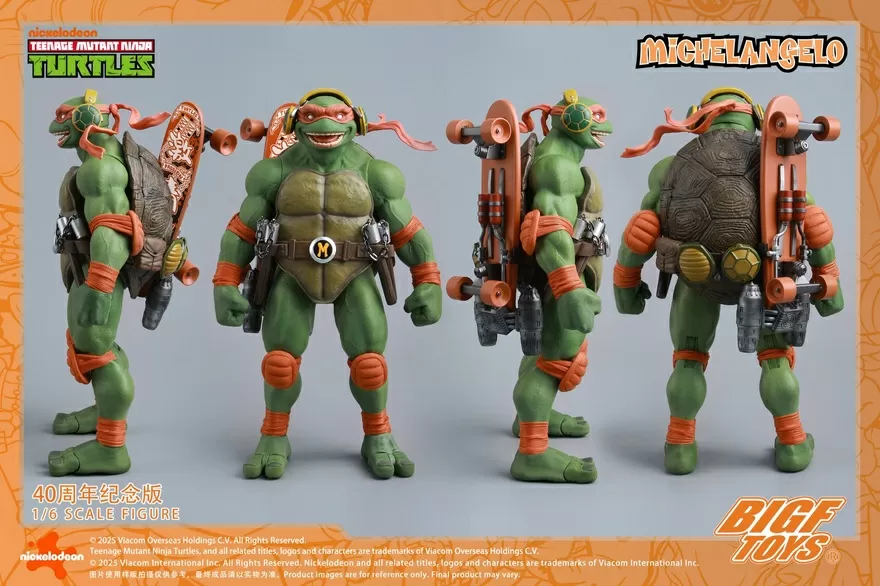 BIGF-004 Michelangelo 40th Anniversary Edition 1/6 Scale | Teenage Mutant Ninja Turtles | BigFToys