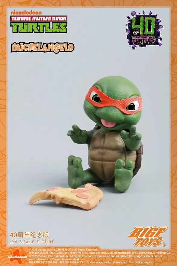 BIGF-004 Michelangelo 40th Anniversary Edition 1/6 Scale | Teenage Mutant Ninja Turtles | BigFToys
