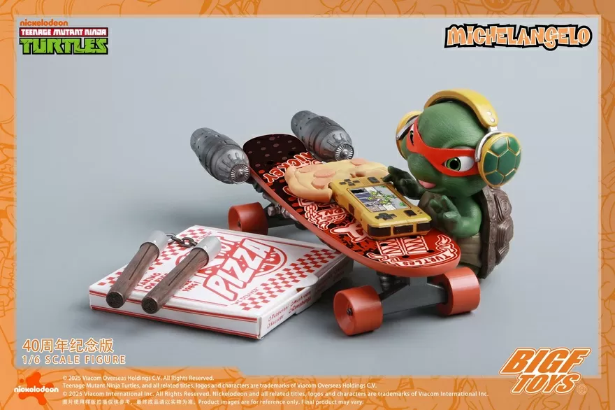 BIGF-004 Michelangelo 40th Anniversary Edition 1/6 Scale | Teenage Mutant Ninja Turtles | BigFToys