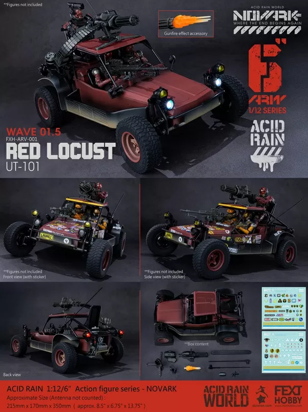 FXH-AR-001 Red Locust Vehicle 1/12 Scale | Acid Rain World: Novark | Fext Hobby