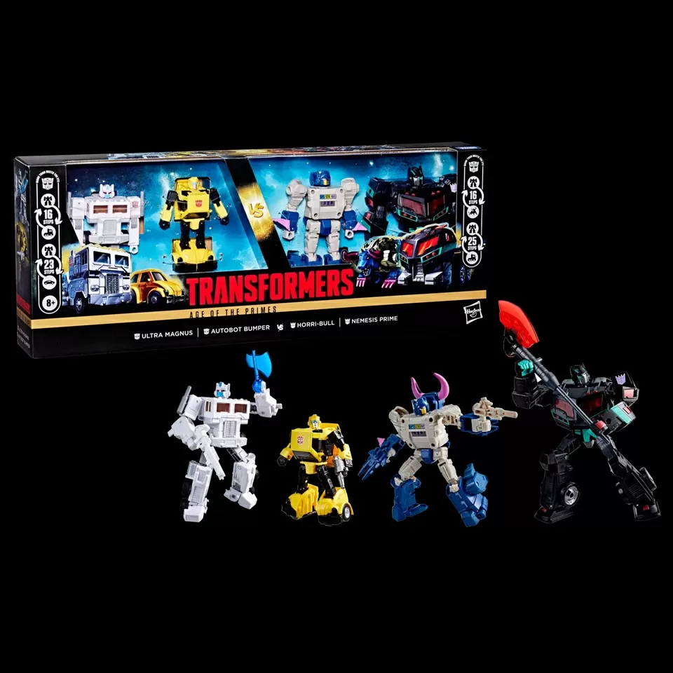 Autobots vs Decepticons Set of 4 | Transformers: Age of the Primes | Hasbro, Takara Tomy