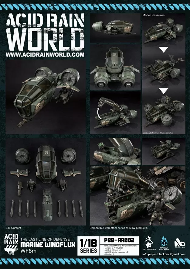 PBB-AR002 Marine Wingflux WF8m Vehicle 1/18 Scale | Acid Rain: Project Black Box | Fext Hobby