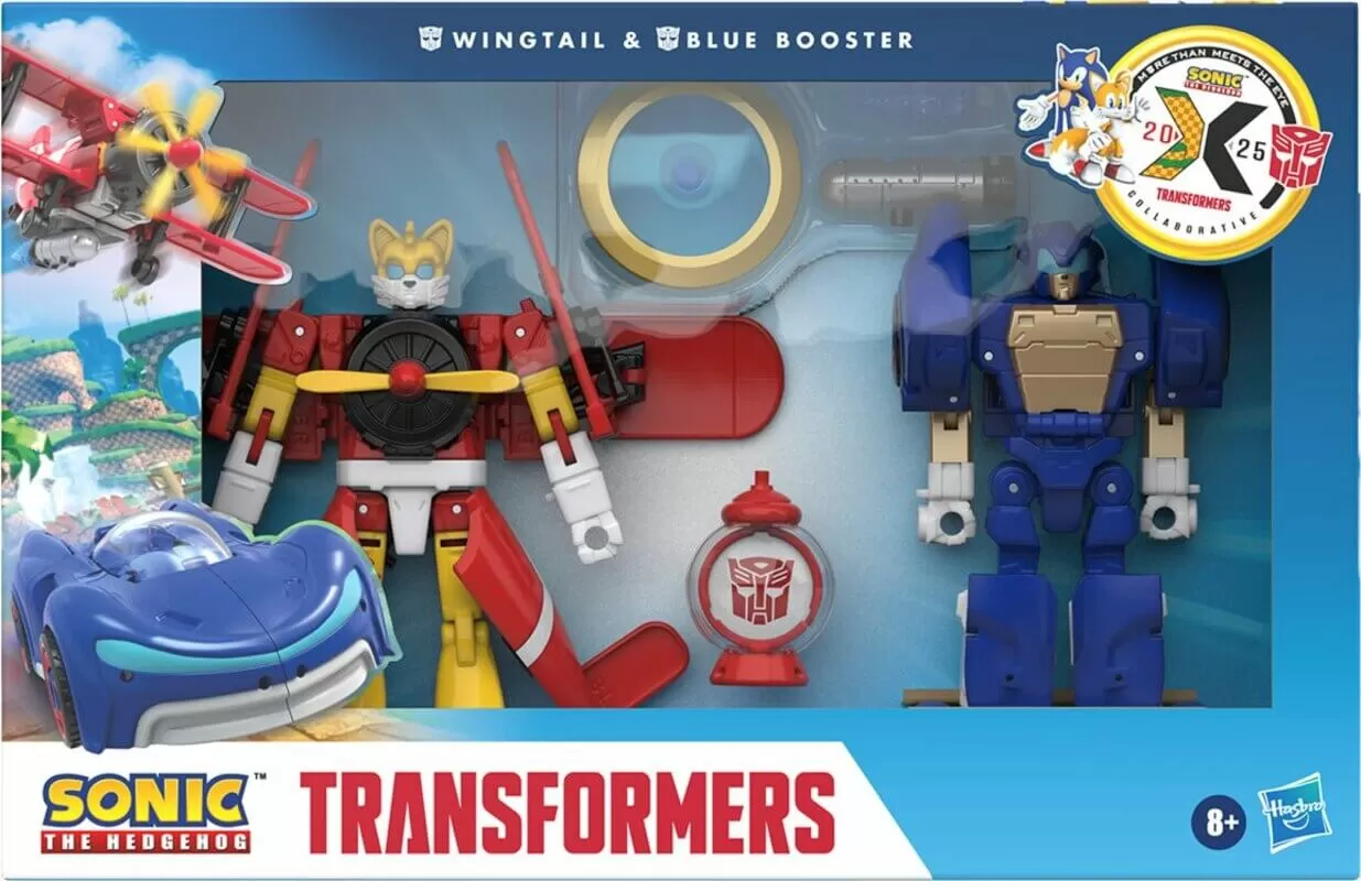 Deluxe Class Sonic the Hedgehog x Transformers Wingtail and Blue | Transformers Collaborative