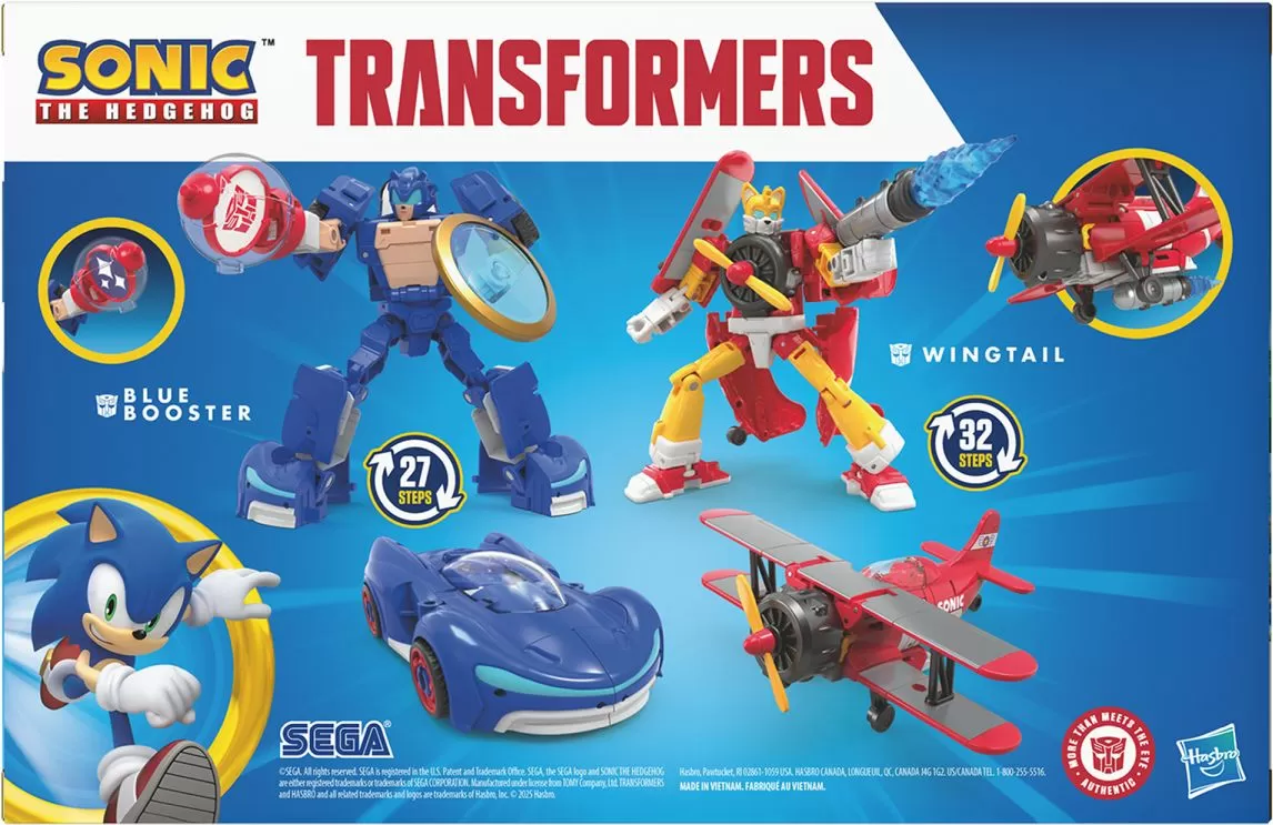 Deluxe Class Sonic the Hedgehog x Transformers Wingtail and Blue | Transformers Collaborative