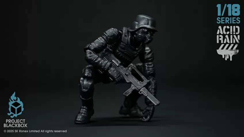 PBB-AR006 Black Trencher 1/18 Scale | Acid Rain: Project Black Box | Fext Hobby