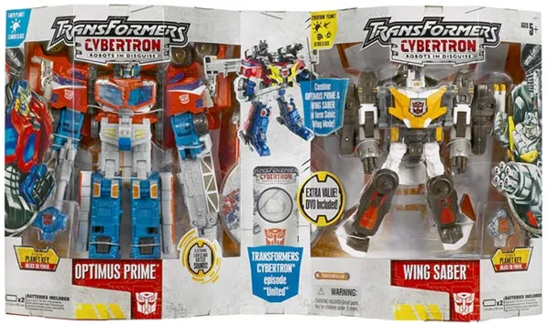 Optimus Prime and Wing Saber Leader Class | Transformers Cybertron