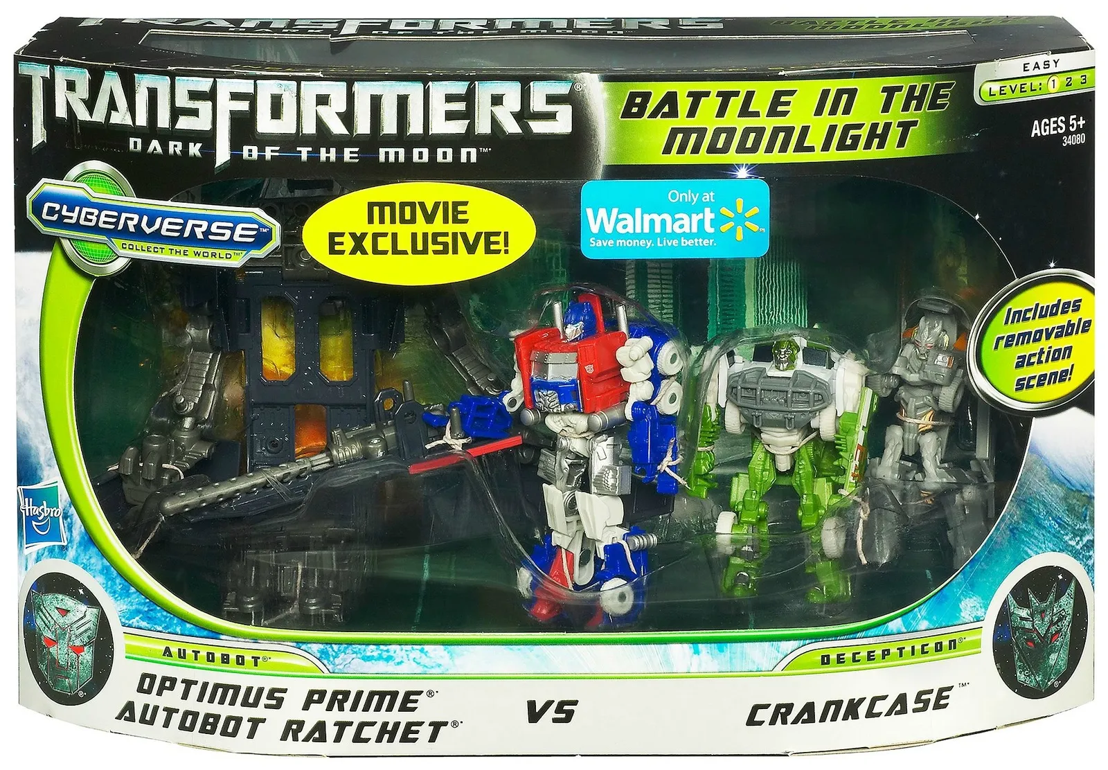 Cyberverse Optimus Prime and Ratchet vs Crankcase Battle in the Moonlight Set | Transformers 3 Dark of the Moon DOTM