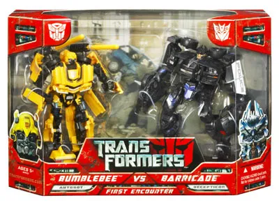 Deluxe Class Classic Bumblebee and Barricade First Encounter Set | Transformers the Movie