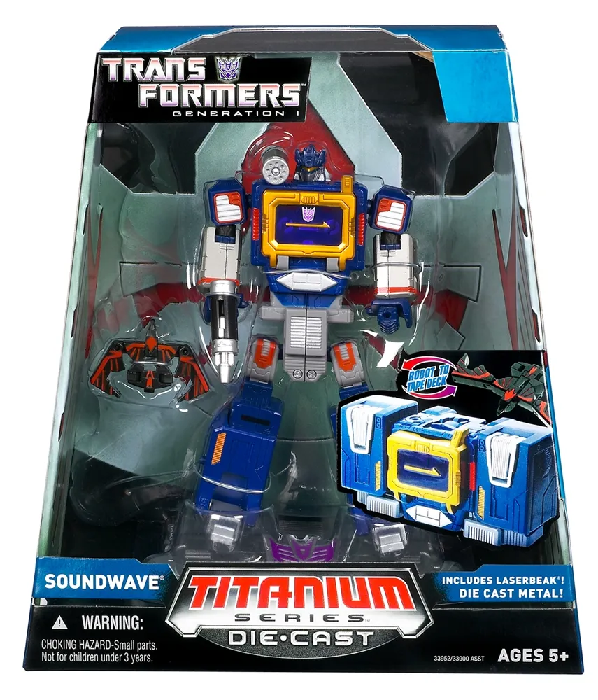Soundwave with Laserbeak Generation 1 6-Inch | Transformers Titanium Cybetron Heroes