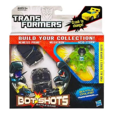 Acid Swarm Megatron and Nemesis Prime Three Pack | Transformers Bot Shots