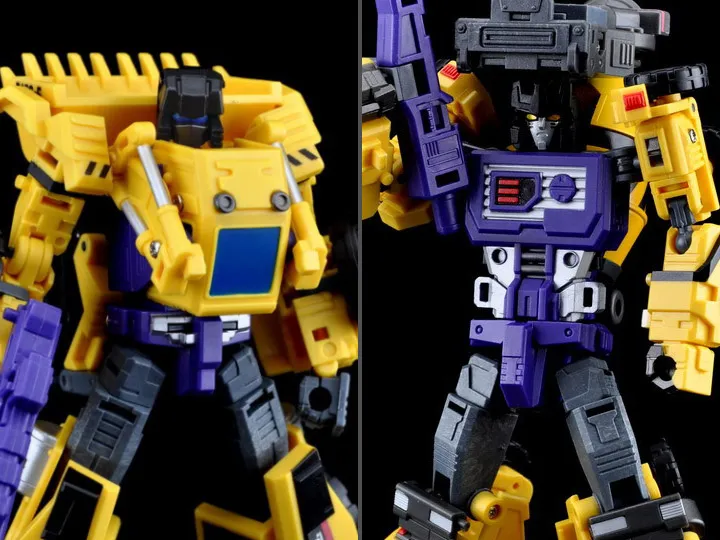 Giant Set C Front End Loader and Mixer Yellow Version | MakeToys | Mtcombiner