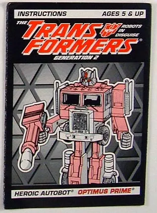 Optimus Prime G2 Instruction Manual