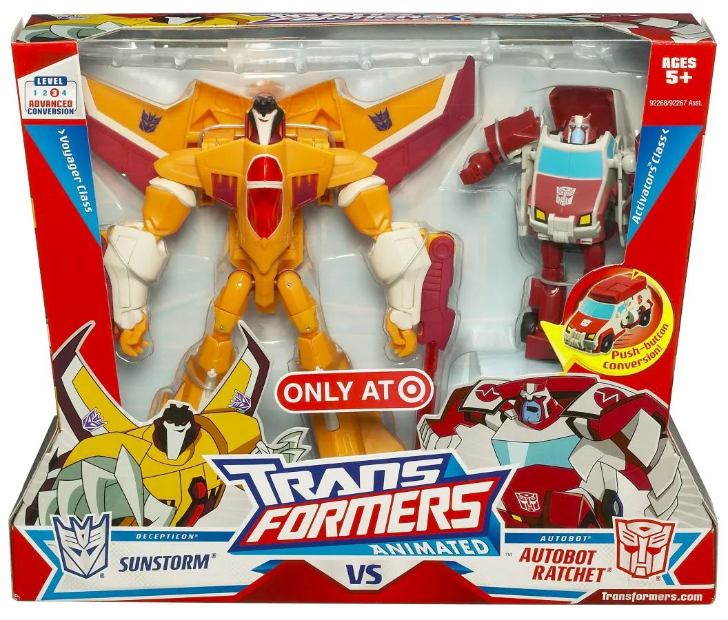 Voyager Class Sunstorm and Ratchet Exclusive | Transformers Animated