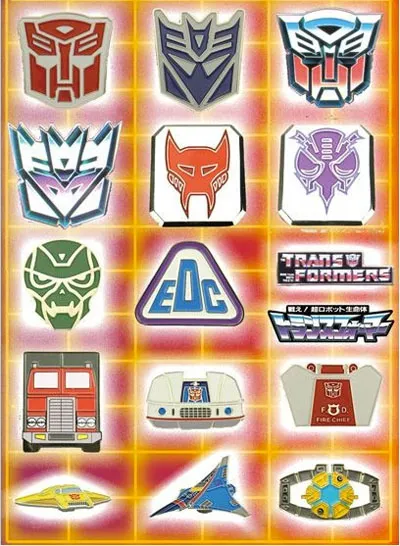 Pin Collection Vintage G1 Box of 20 Pieces | Transformers Pin Collection