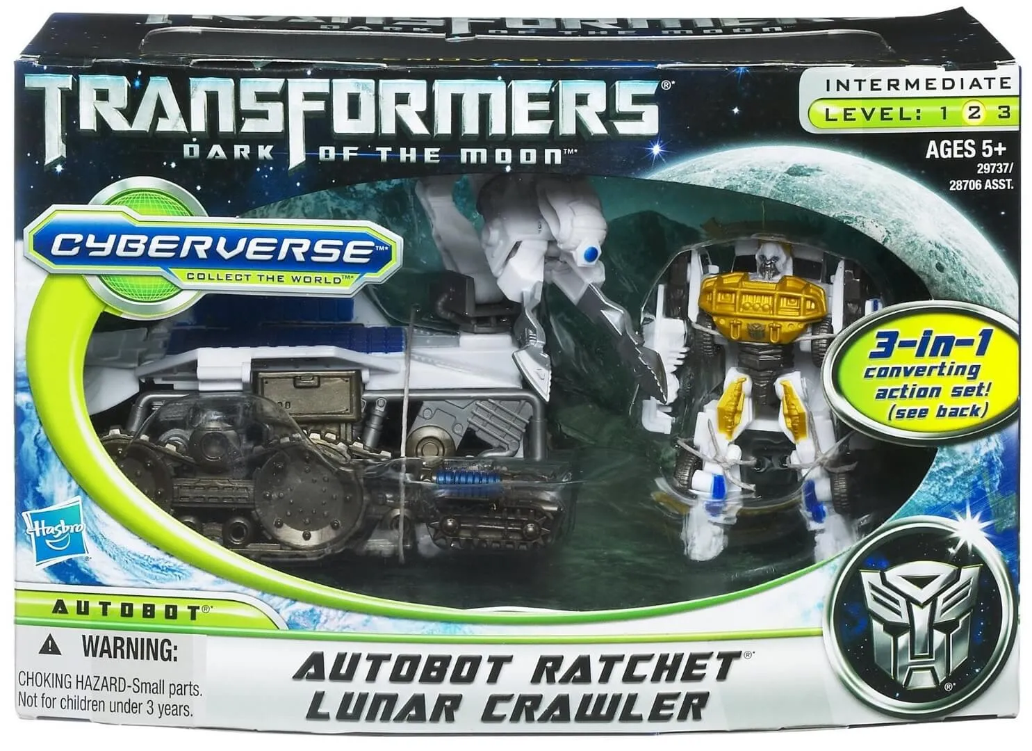 Cyberverse Autobot Ratchet and Lunar Crawler Action Set | Transformers 3 Dark of the Moon DOTM