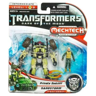 Basic Class Human Alliance Private Dedcliff with Sandstorm | Transformers 3 DOTM Dark of the Moon