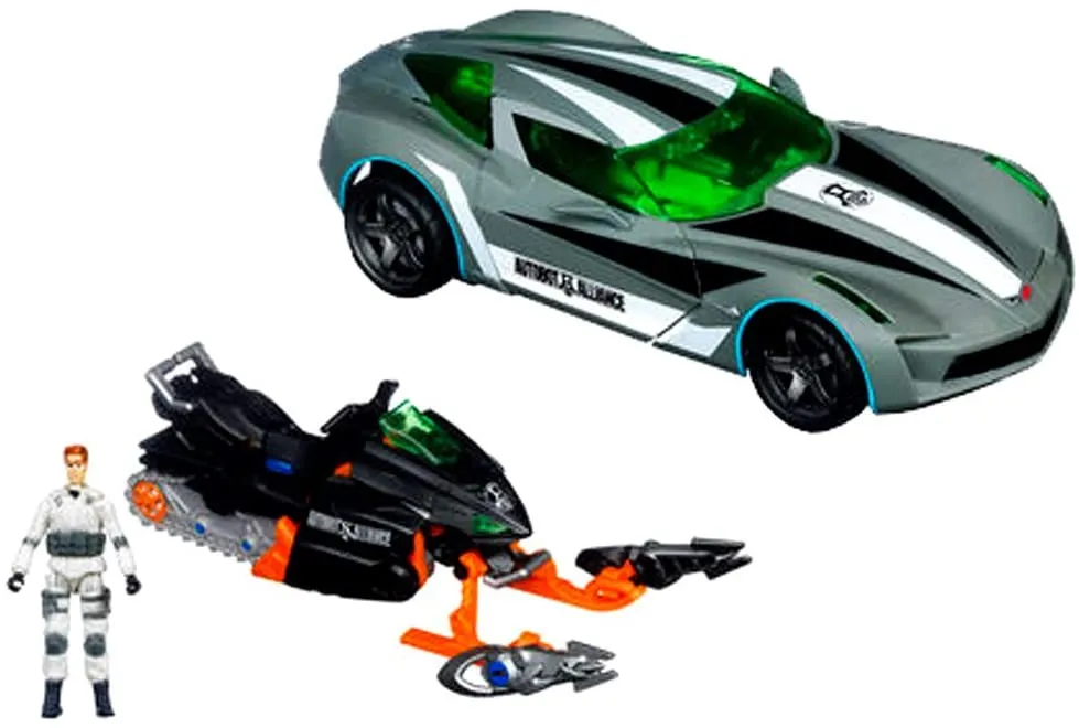 Deluxe Class Human Alliance Flash Freeze Assault Sideswipe with Sergeant Chaos and Icepick | Transformers 3 Dark of the Moon DOTM