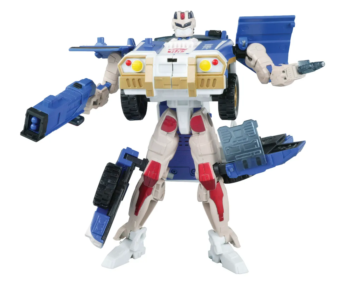 Deluxe Class Prowl with Longarm and Starscream with Zapmaster | Transformers Energon