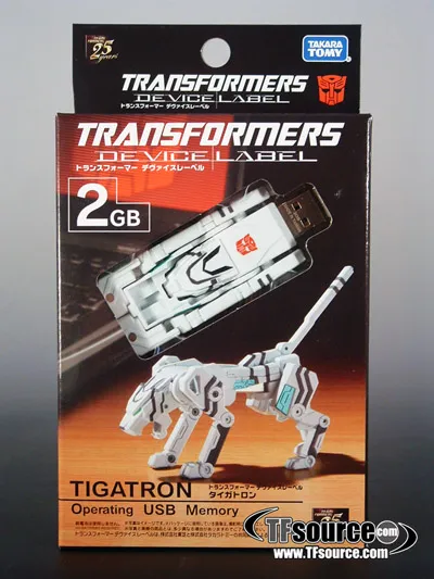 Tigatron Transforming USB Flash Memory 2GB | Transformers Device Label