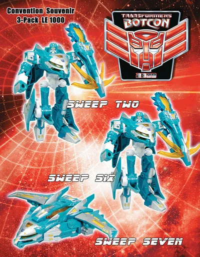 Sweeps 3-Pack Set Botcon Exclusive | Transformers Convention Botcon 2009