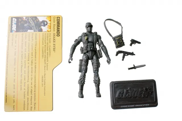 GIJoe - 25th Anniverary - Snake Eyes - GIJoe Battle Pack - Loose 100% Complete