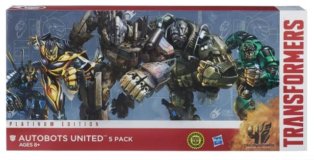 Voyager Class Autobots United Set of 5 | Transformers 4 Age of Extinction AOE Platinum Edition