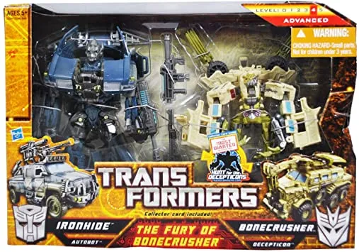 The Fury of Bonecrusher Exclusive Bonecrusher vs Ironhide  Deluxe Class | Transformers Hunt for the Decepticons HFTD
