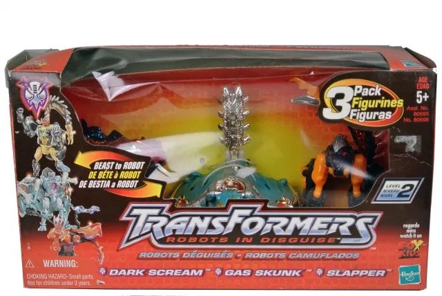 Dark Scream Gas Skunk and Slapper Predacon Trio Giftpack Mega Class | Transformers Robots in Disguise RID