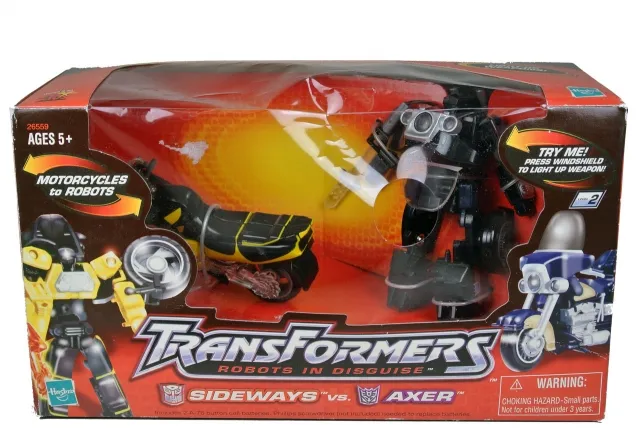Sideways vs Axer Exclusive 2-Pack Mega Class | Transformers Robots in Disguise RID