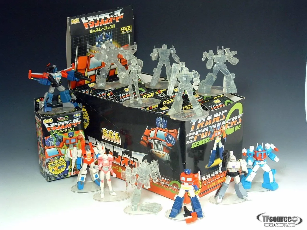 Lot of Color and Clear Figures | Transformers Super Collection Figure Act 1